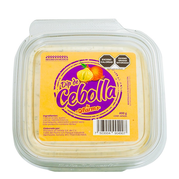 Dip de cebolla dr farms 400gr pza