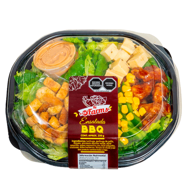 Ensalada pollo BBQ dr. farms pza